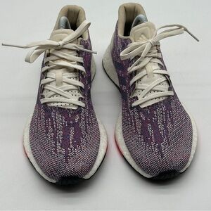 Adidas Sneakers Womens 8  Purple White Pure Boost Running Shoes Trainers F36447